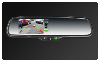 4.3 Pulgadas de pantalla espejo retrovisor con cámara de visión trasera y sensor de aparcamiento, AK-043LAP4T