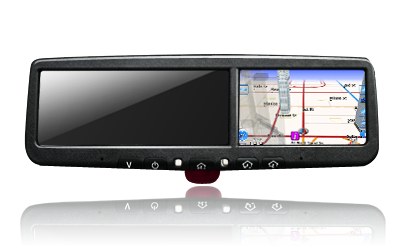 4.3 inch rearview mirror GPS navigation and rear view camera, OM-043RA