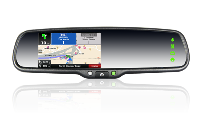 4.3 inch Touch Screen Hands Free Bluetooth Navigation Car Rear View Mirror,JM-043LA